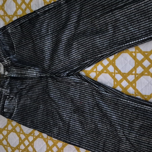 We The Free Silver/Black Striped Wide Leg Jeans Size 29 X 34 Never Worn - Picture 3 of 7